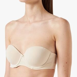 NWT Iris & Lilly microfiber strapless bra in sand pale nude 32A
